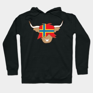 Orkney flag shirt scottish highland cow Hoodie